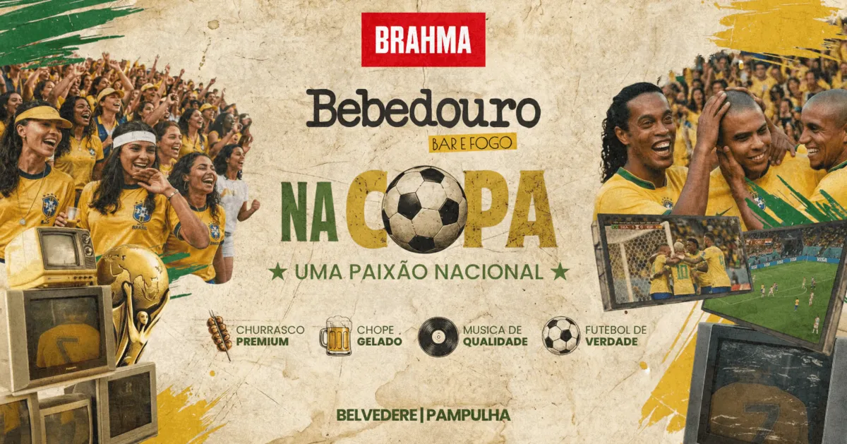Bebedouro na Copa 2026 em BH: onde ver os jogos do Brasil no 356 e Pampulha
