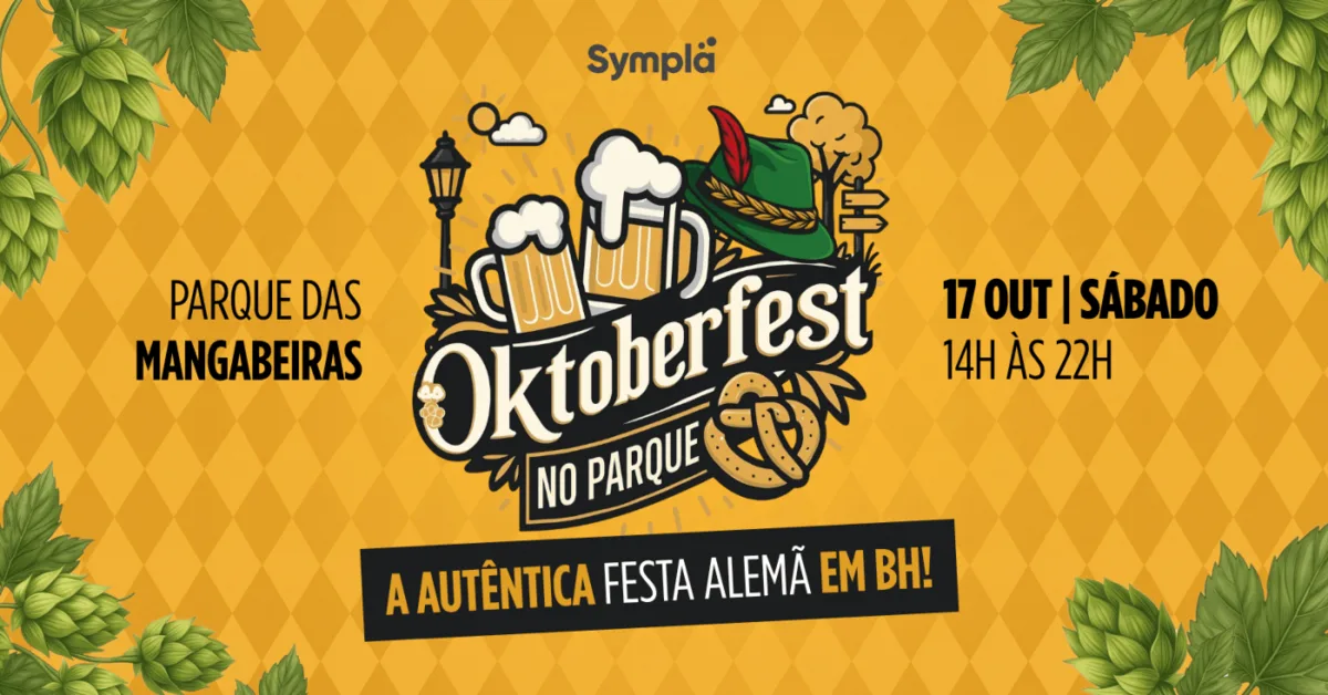 Oktoberfest chega ao Parque das Mangabeiras em 17/10 com entrada gratuita até 15h30