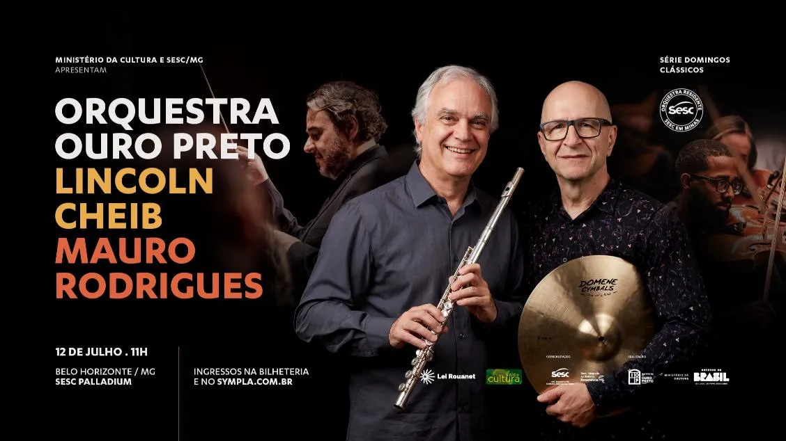 Alma Mineira: Orquestra Ouro Preto convida Lincoln Cheib e Mauro Rodrigues no Sesc Palladium