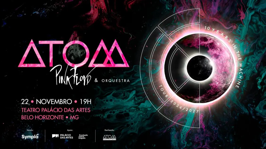 Atom Pink Floyd leva turnê '10 Years In' ao Palácio das Artes em BH