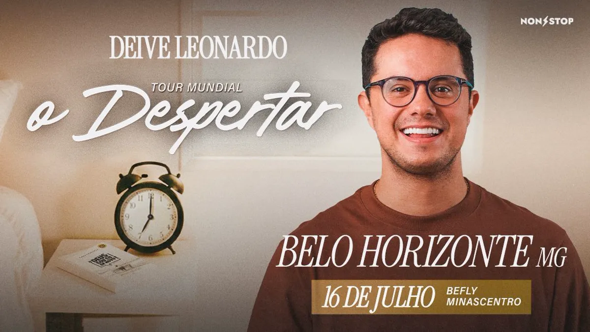 Deive Leonardo em BH: tour "O Despertar" no BeFly Minascentro em 16/07/2026