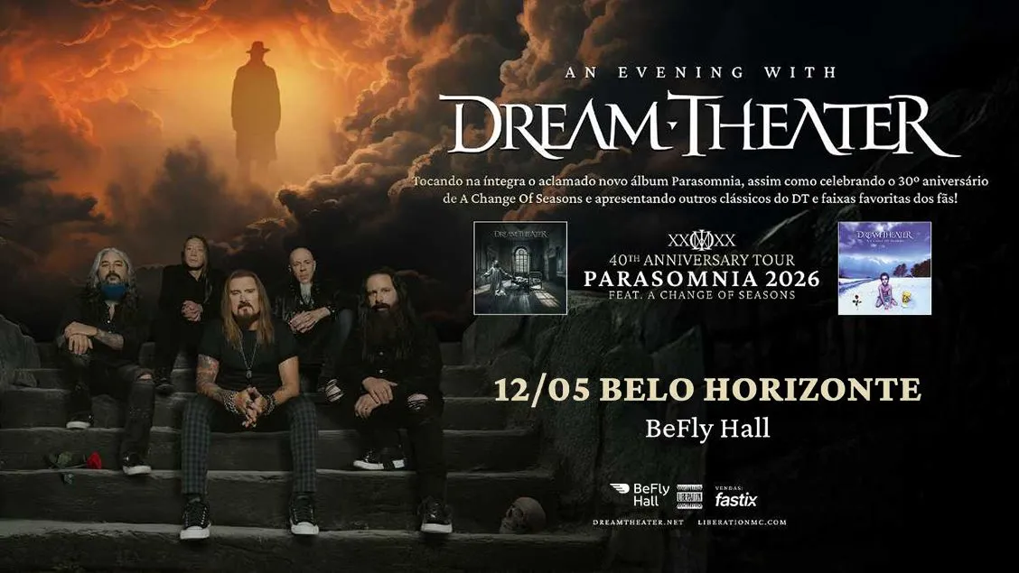 Dream Theater traz turnê Parasomnia 2026 ao BeFly Hall em maio