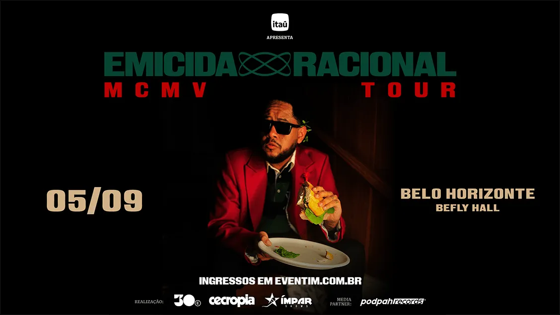 Emicida traz Racional MCMV Tour ao BeFly Hall em setembro