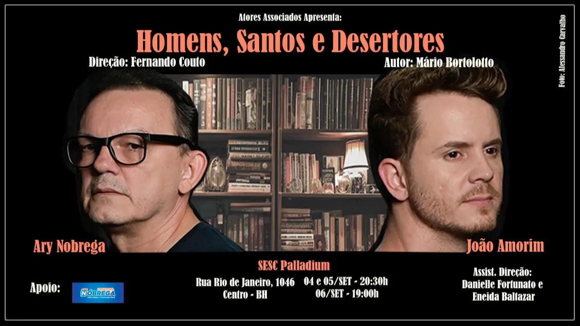 Homens Santos e Desertores no Sesc Palladium em setembro de 2026