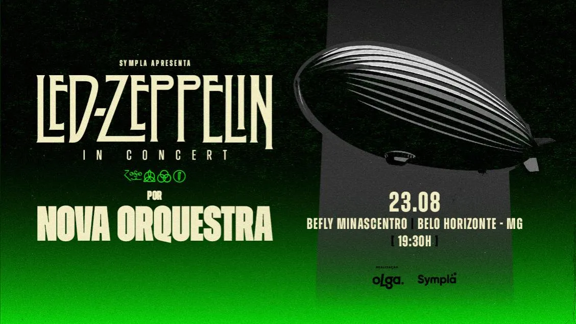 Led Zeppelin in Concert por Nova Orquestra em BH — 23 de agosto de 2026