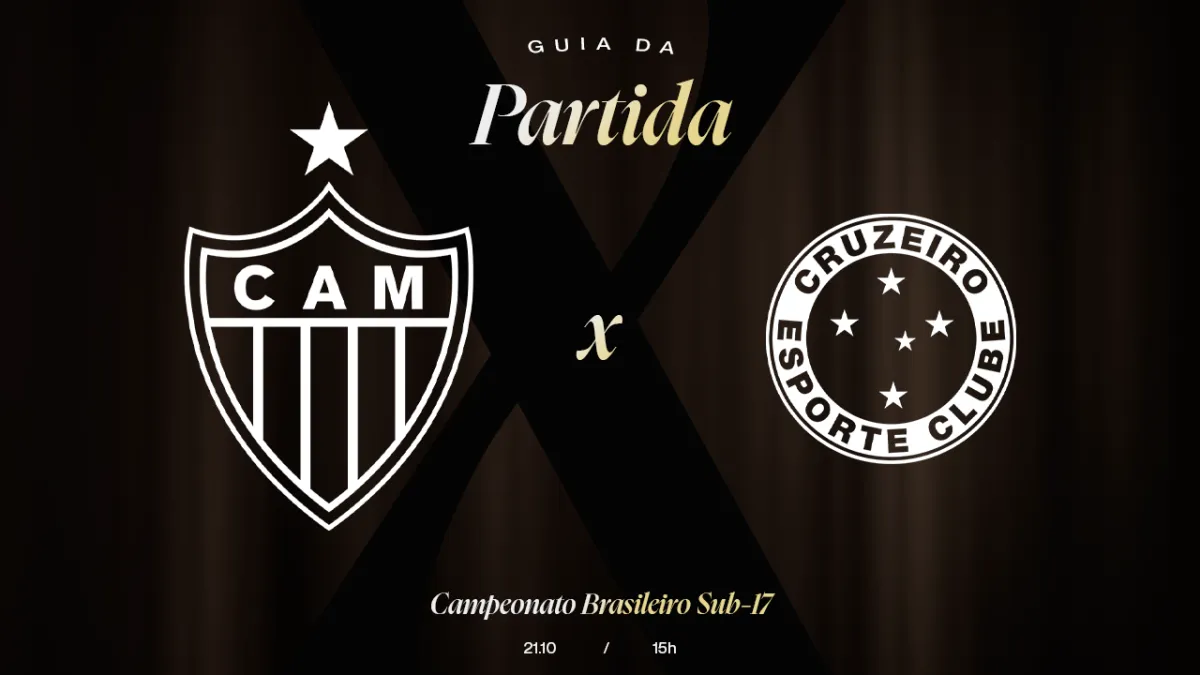Arena MRV recebe clássico Sub-17 entre Atlético e Cruzeiro nesta quarta