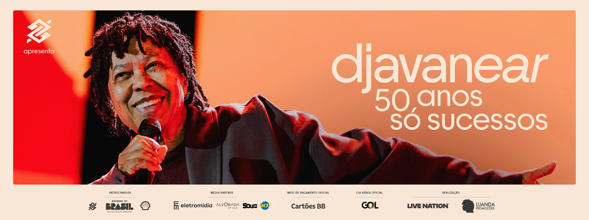 Djavan comemora 50 anos de carreira na Arena MRV em julho