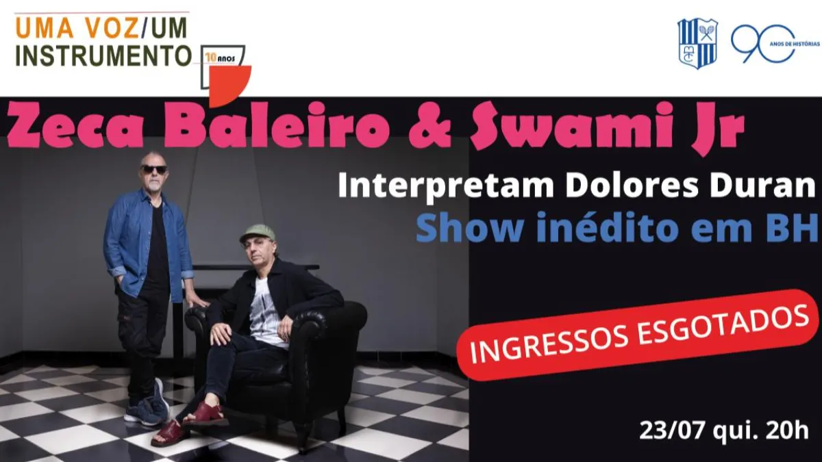 Uma Voz, Um Instrumento — 10 Anos: Zeca Baleiro e Swami Jr interpretam Dolores Duran em BH