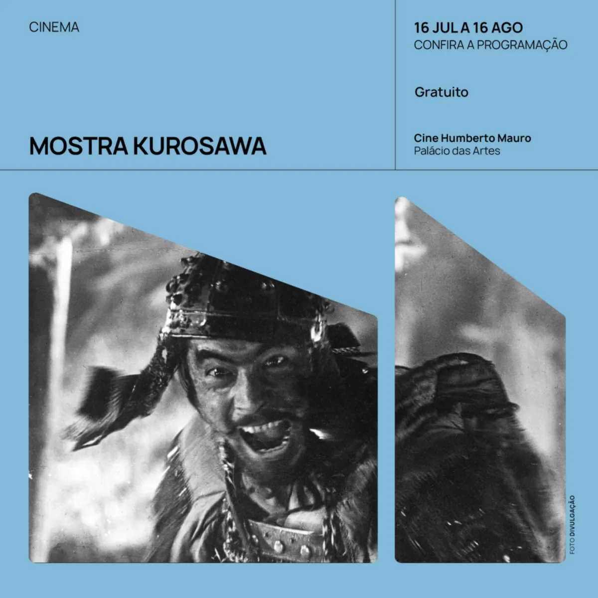 Mostra Kurosawa exibe 30 filmes gratuitos no Palácio das Artes