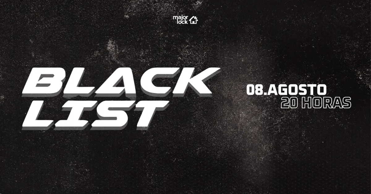 Black List no Major Lock Pub — Uma Noite Especial em BH em Agosto de 2026