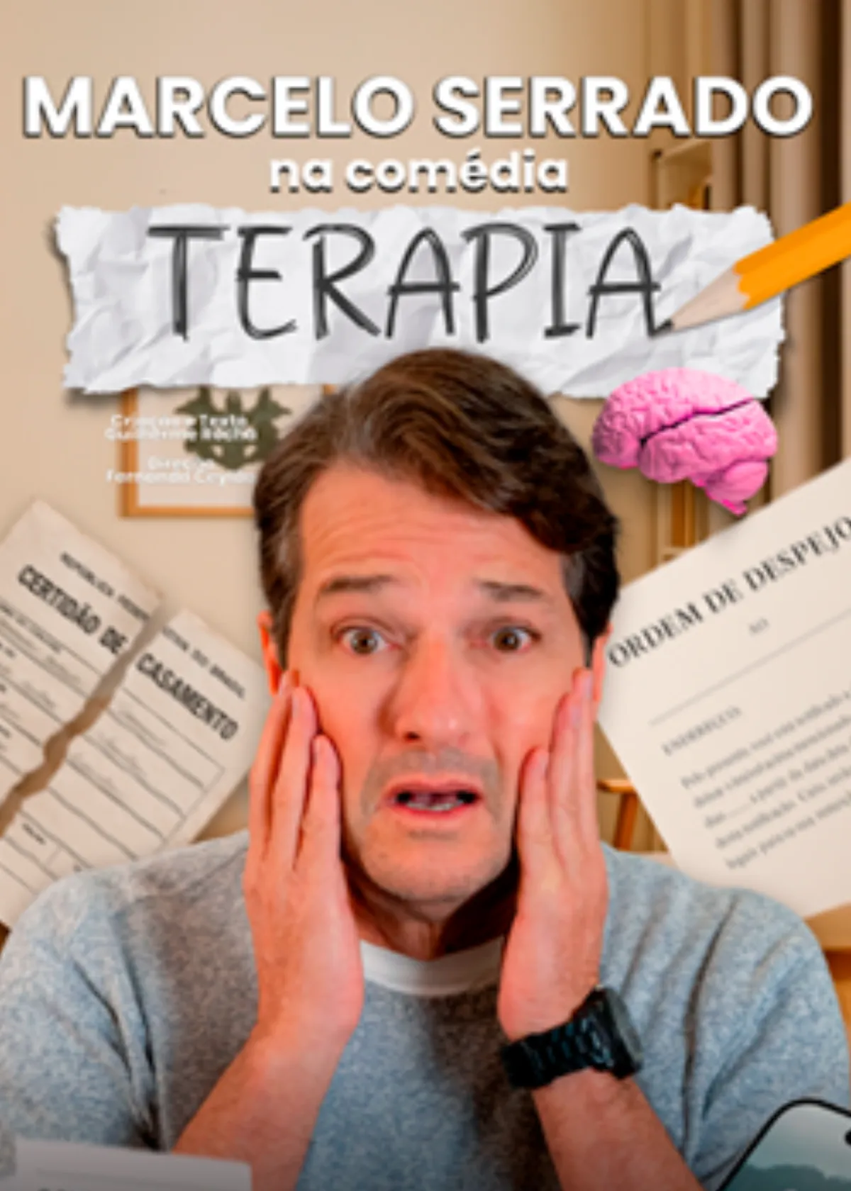 Marcelo Serrado Em Terapia no Cine Theatro Brasil Vallourec em setembro de 2026