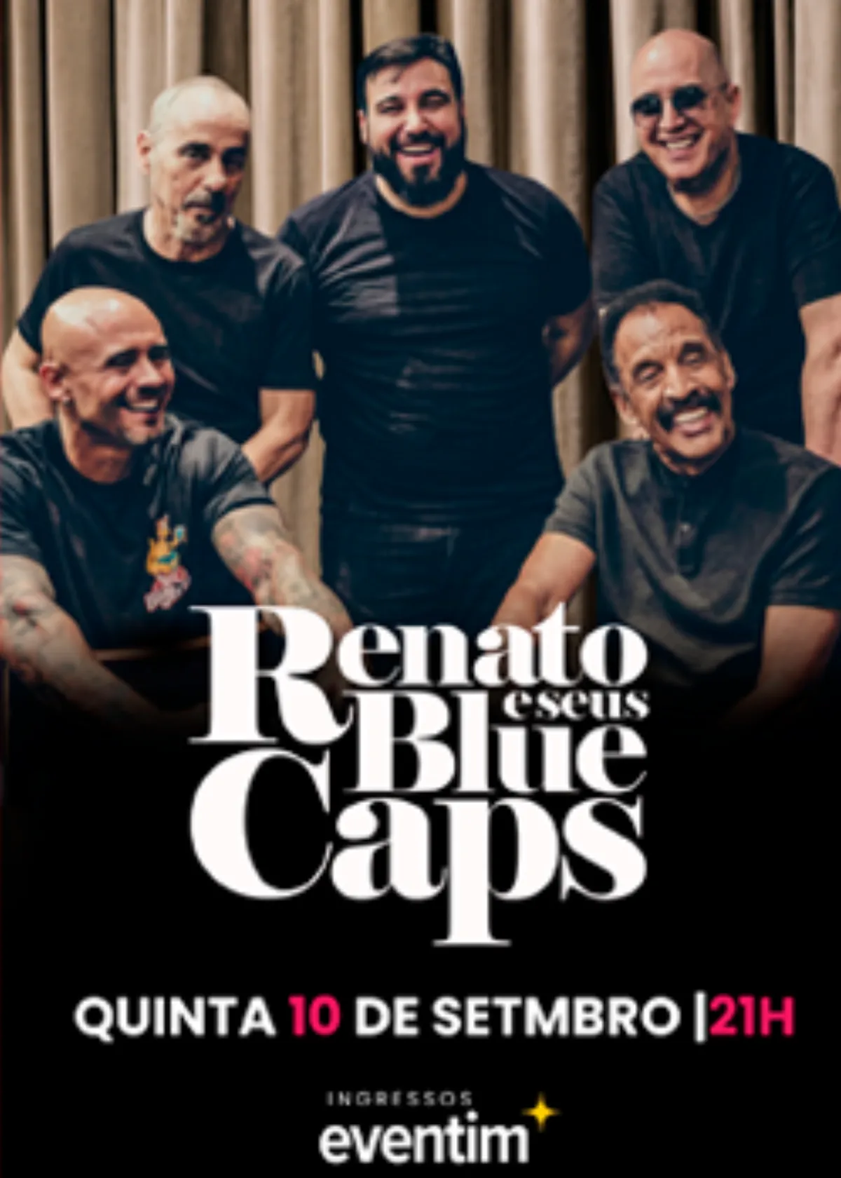 Renato e Seus Blue Caps no Cine Theatro Brasil Vallourec em setembro de 2026