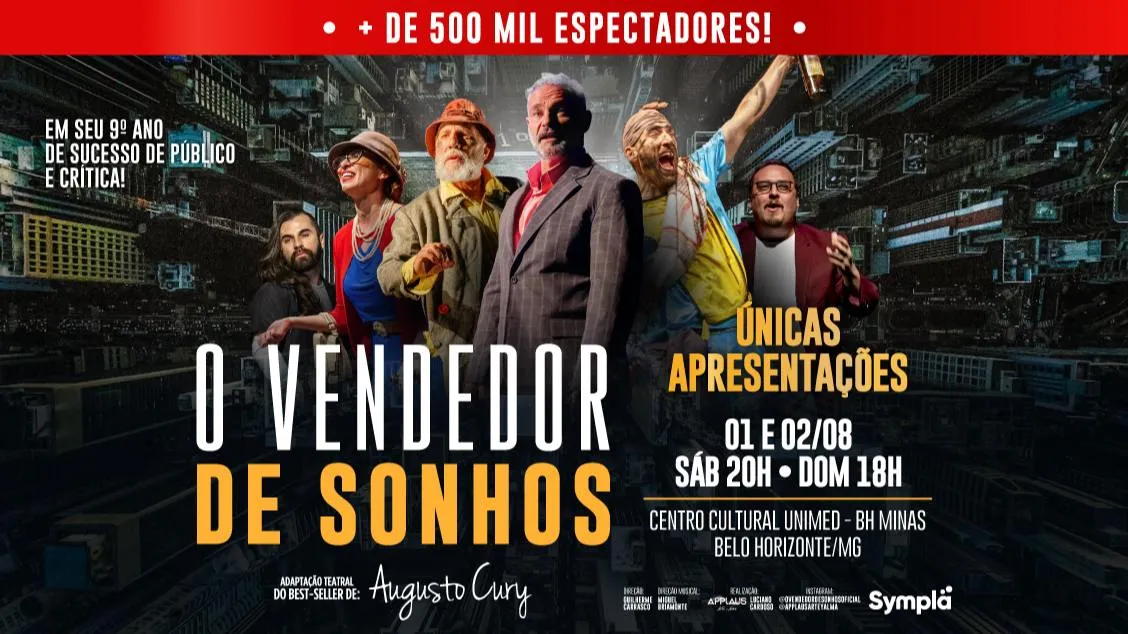 O Vendedor de Sonhos no Centro Cultural Unimed-BH Minas em 2026