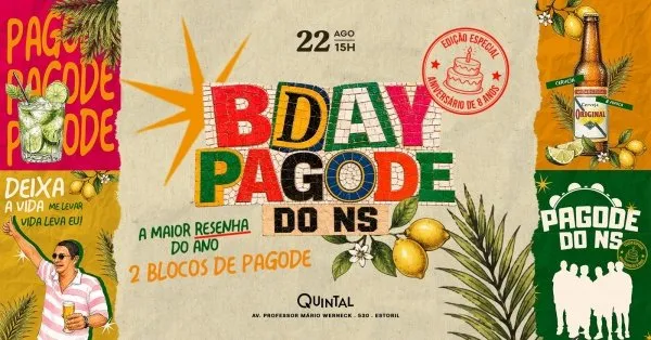 Quintal Bday Pagode do NS: aniversário com pagode no Quintal do Chalé em BH