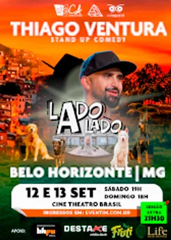 Thiago Ventura traz "Lado a Lado" ao Cine Theatro Brasil Vallourec em setembro de 2026