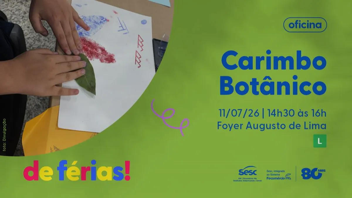 DE FÉRIAS – BORA BRINCAR: OFICINA DE CARIMBO BOTÂNICO