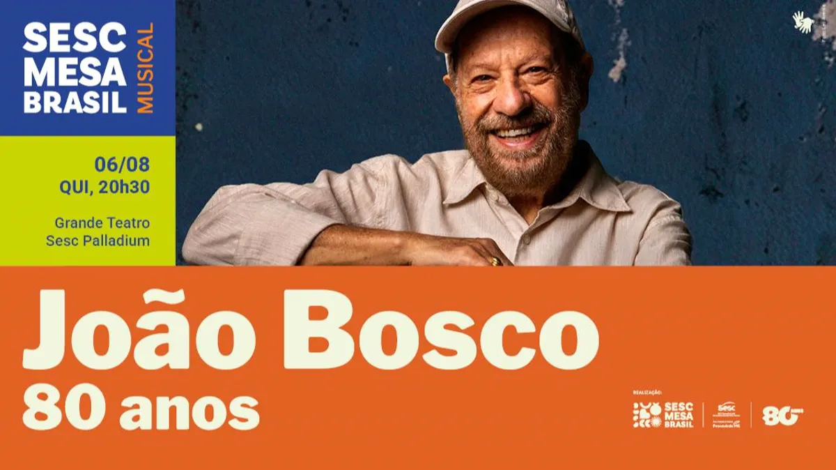 SESC MESA BRASIL MUSICAL –  JOÃO BOSCO 80 ANOS