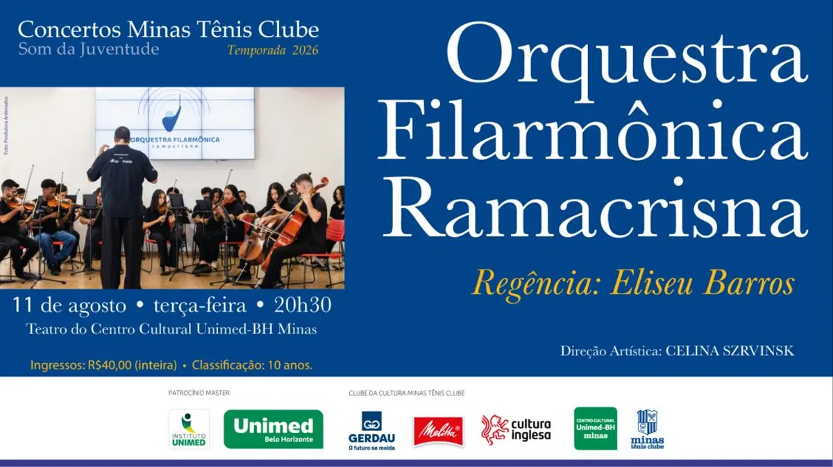 CONCERTOS MINAS TÊNIS CLUBE 2026 – ORQUESTRA FILARMÔNICA RAMACRISNA