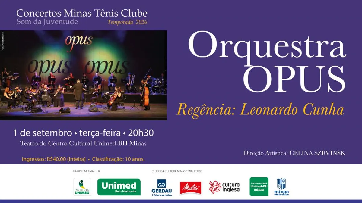 CONCERTOS MINAS TÊNIS CLUBE 2026 – ORQUESTRA OPUS