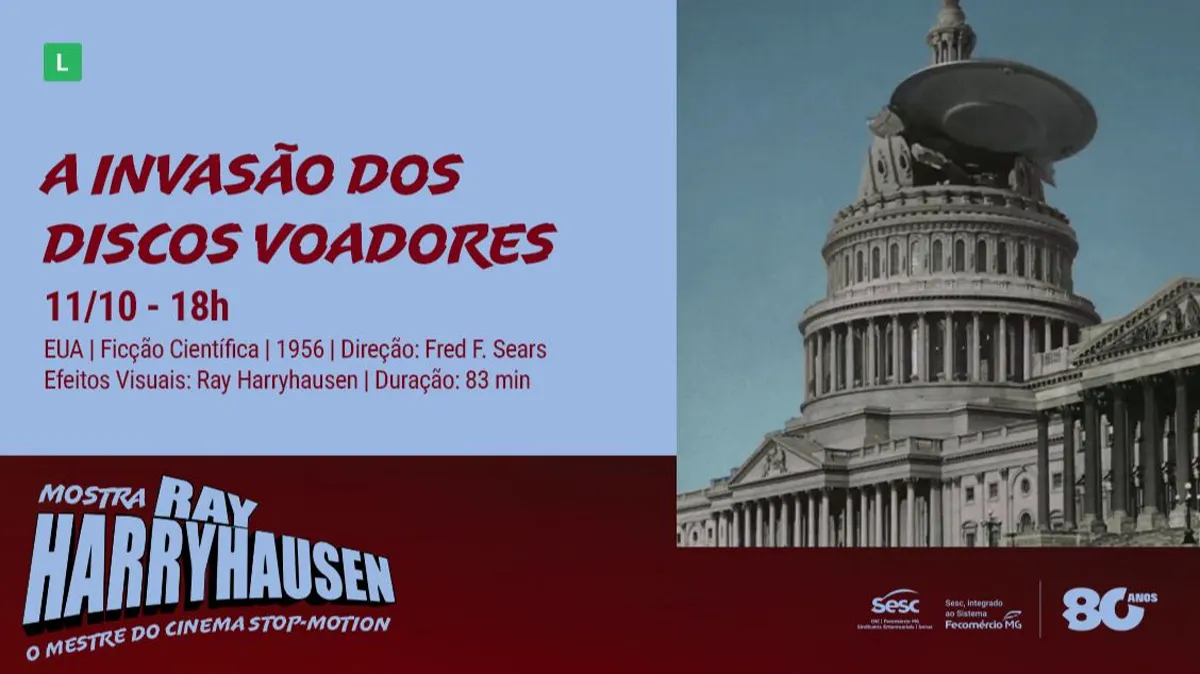 MOSTRA RAY HARRYHAUSEN – O MESTRE DO CINEMA STOP-MOTION: A INVASÃO DOS DISCOS VOADORES