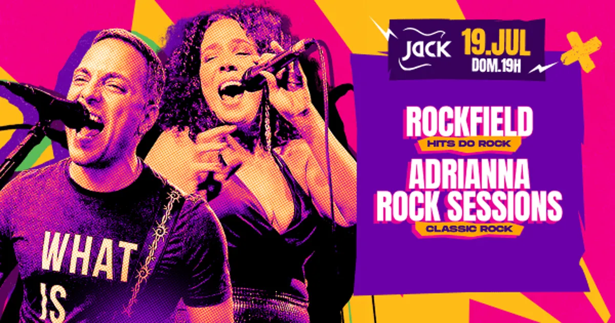 Domingo Jack! Rockfield (Hits do Rock) + Adrianna Rock Sessions (Rock e Pop)