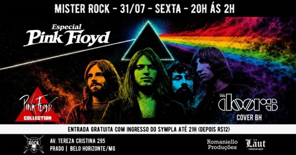 31/05 - Especial Pink Floyd: Pink Floyd Collection e The Doors Cover BH