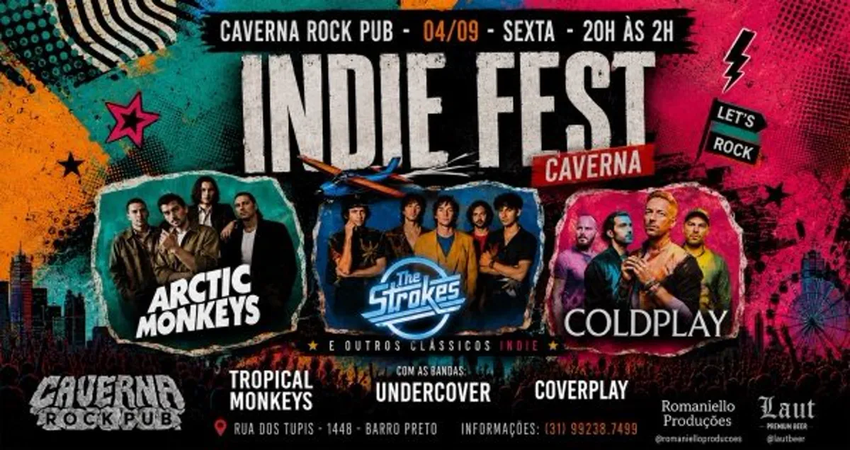 04.09 - Indie Fest: Coldplay, Artic Monkeys e The Strokes