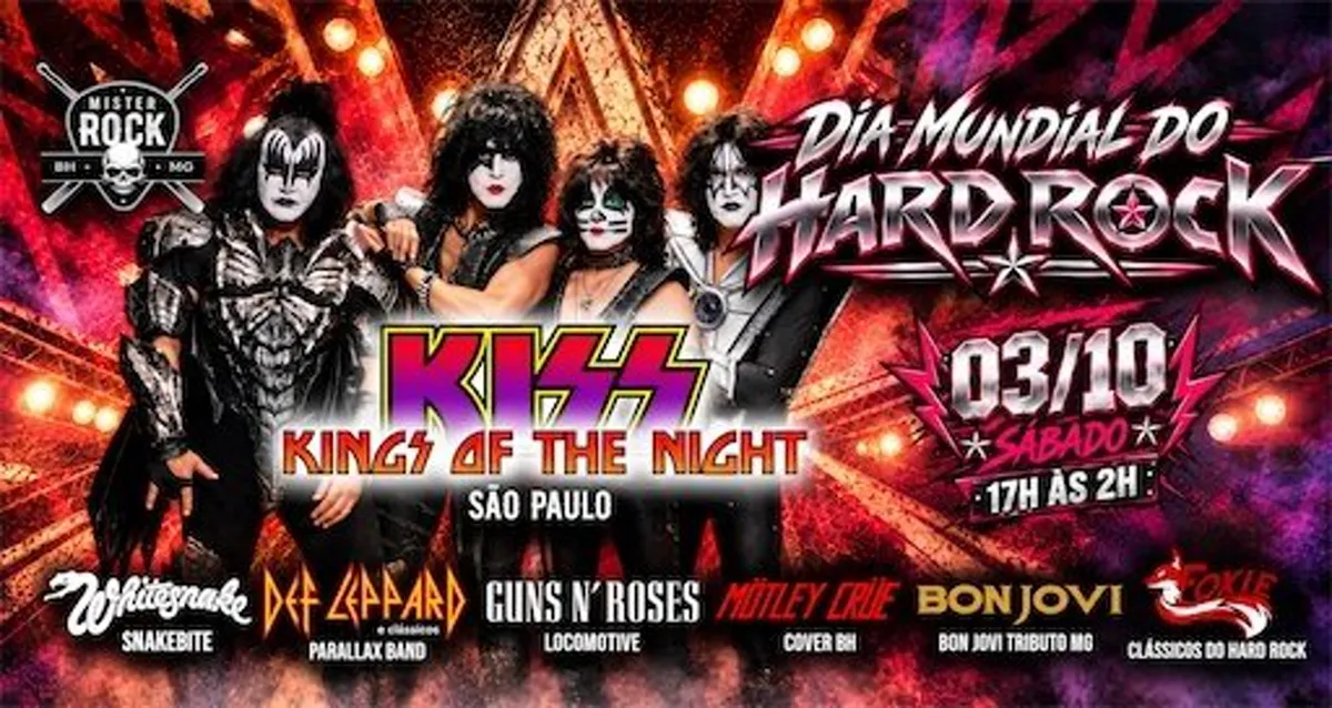 03 10 Dia Mundial Do Hard Rock Kiss Cover Sp Guns N Roses Bon Jovi Motley Crue Whitesnake