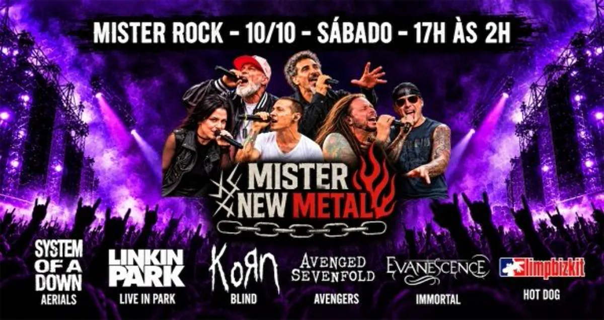 10/10 - Mister New Metal - Linkin Park, Korn, System of down, Evanescence, Avenged e Limp Bizkit